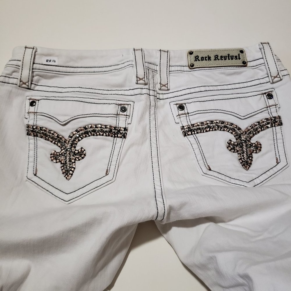 Rock Revival Vivian Stretch Easy Cropped Jean Sz34